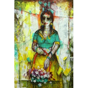 Janisar Ali, 20 x 30 Inch, Acrylic on Canvas, Figurative Painting, AC-JNA-035